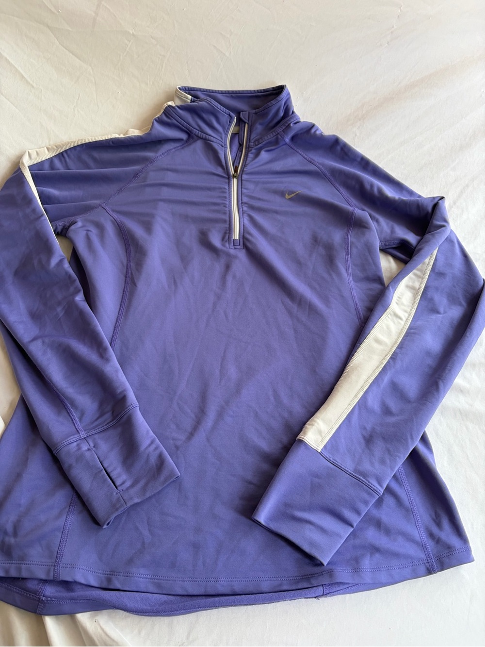 Nike Women’s Purple Dri-FIT Quarter Zip Long Sleeve Running Top Size Large